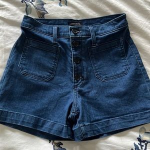 J. Crew jean shorts- high waist- stretch- size 26